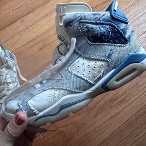 Patchwork denim Jordans